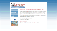 Desktop Screenshot of devaneyplumbingandheating.com