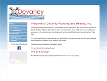 Tablet Screenshot of devaneyplumbingandheating.com